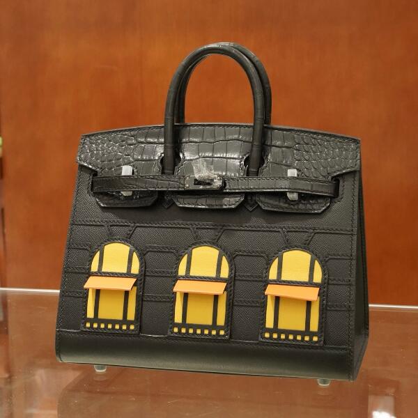 【エルメス HERMES】バーキン20 フォーブル ミッドナイト ブラック (89)  ブラック金具（100％手縫）